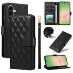 For Samsung Galaxy A57 5G Wallet Case Rhombus Leather Phone Cover with Strap
