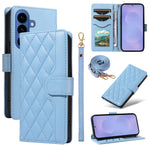 Samsung Galaxy S26+ Plånboksfodral Rhombus Läderfodral med Rem