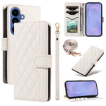 Samsung Galaxy S26+ Plånboksfodral Rhombus Läderfodral med Rem