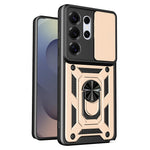 AMORUS-cover til Samsung Galaxy S26 Ultra, PC + TPU-mobilcover med stativ og kameralinsedæksel