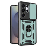 AMORUS-cover til Samsung Galaxy S26 Ultra, PC + TPU-mobilcover med stativ og kameralinsedæksel