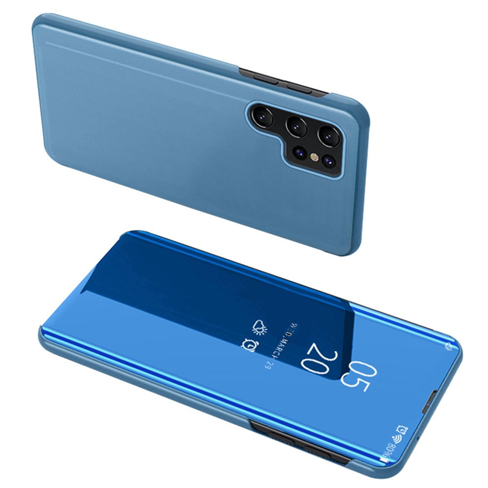 Samsung Galaxy S23 Ultra Flip Läderfodral med Stativ Helkroppsskyddande mobilfodral