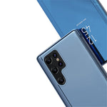 Samsung Galaxy S23 Ultra Flip Läderfodral med Stativ Helkroppsskyddande mobilfodral