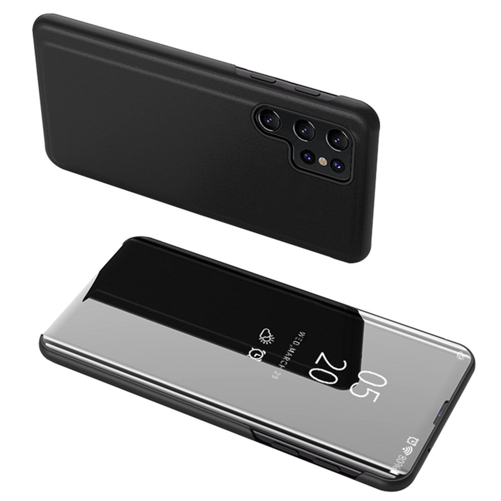 Samsung Galaxy S23 Ultra Flip Läderfodral med Stativ Helkroppsskyddande mobilfodral