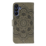 Samsung Galaxy S26-skal med strassdekor i PU-läder, mandala-tryck och handledsrem