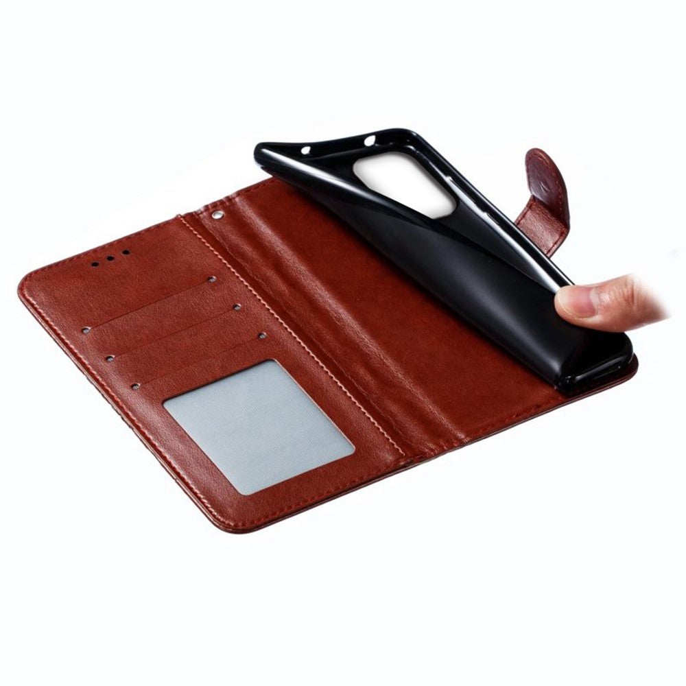 For Samsung Galaxy A57 5G Case PU Leather Mandala Imprinted Design Wallet Phone Cover with Wrist Strap