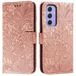 For Samsung Galaxy A37 5G Case Lace Flowers PU Leather Flip Wallet Phone Cover