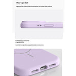 For iPhone 16 Magnetic Case Skin-Friendly Liquid Silicone + PC Phone Cover Compatible with MagSafe