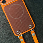 For iPhone 18 Pro / 17 Pro Case Compatible with MagSafe Skin Touch Synthetic Leather + PC Phone Back Cover with Card Slot