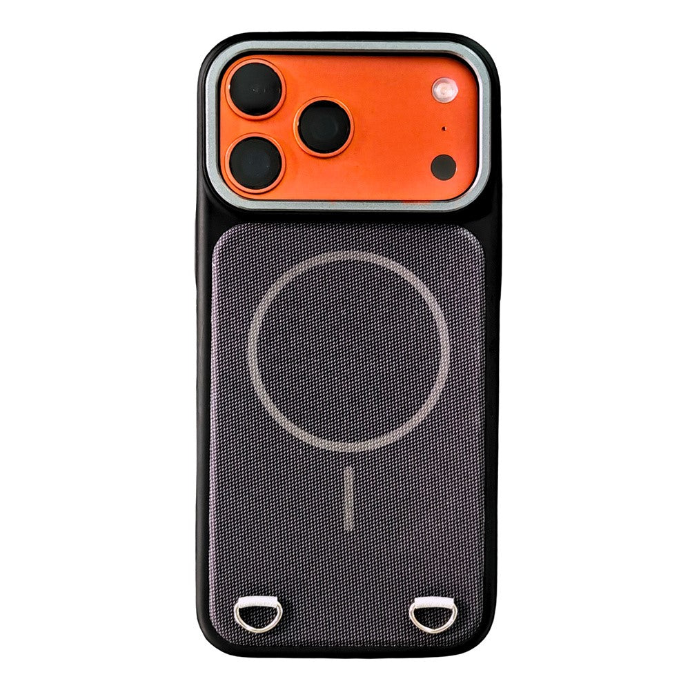 For iPhone 18 Pro / 17 Pro Case Compatible with MagSafe Skin Touch Synthetic Leather + PC Phone Back Cover with Card Slot