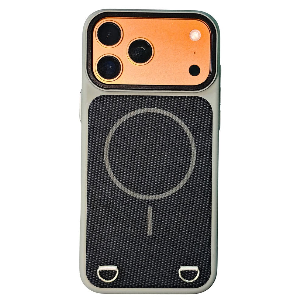 For iPhone 18 Pro / 17 Pro Case Compatible with MagSafe Skin Touch Synthetic Leather + PC Phone Back Cover with Card Slot