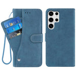 For Samsung Galaxy S26 Ultra Case Retro PU Leather Wallet Phone Cover with Rotating Card Slots Holder