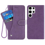 For Samsung Galaxy S26 Ultra Case Retro PU Leather Wallet Phone Cover with Rotating Card Slots Holder
