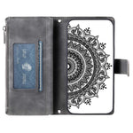 Xiaomi 11 Lite 5G NE / Mi 11 Lite 5G / 4G Blixtlåsficka mobilskal Mandala Blomma Präglat PU-läder Stativ Skal Flera Kortfackar Plånbok