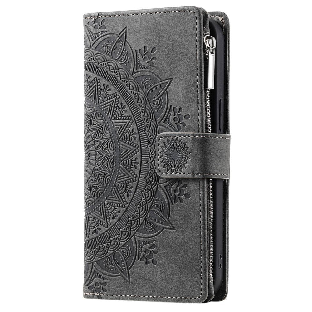 Xiaomi 11 Lite 5G NE / Mi 11 Lite 5G / 4G Blixtlåsficka mobilskal Mandala Blomma Präglat PU-läder Stativ Skal Flera Kortfackar Plånbok