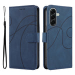For Samsung Galaxy A57 5G Wallet Case Leather Phone Cover Stand with Curved Line Design