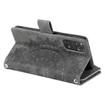 For Xiaomi Redmi Note 11 4G (Qualcomm) / Redmi Note 11S 4G PU Leather Stand Cover Multiple Card Slots Wallet Zipper Pocket Mandala Flower Imprinted Phone Case