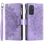 For Xiaomi Redmi Note 11 4G (Qualcomm) / Redmi Note 11S 4G PU Leather Stand Cover Multiple Card Slots Wallet Zipper Pocket Mandala Flower Imprinted Phone Case