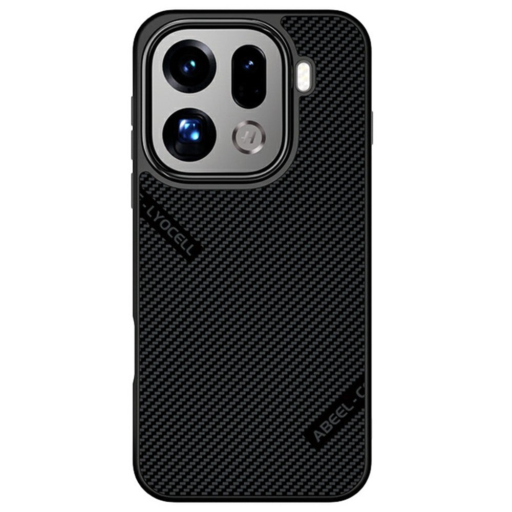 ABEEL CF-Lyocell-serie til Oppo Find X9 Pro 5G magnetisk cover mikrofiber + PC + E-TPU telefoncover