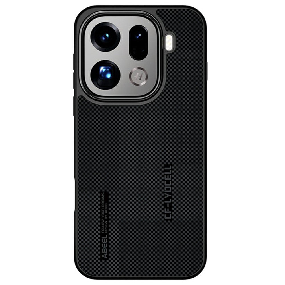 ABEEL CF-Lyocell-serie til Oppo Find X9 Pro 5G magnetisk cover mikrofiber + PC + E-TPU telefoncover