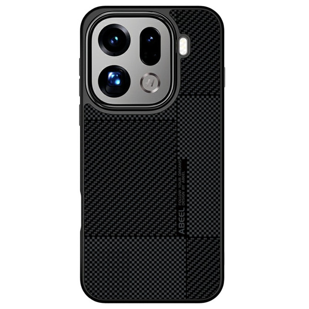 ABEEL CF-Lyocell-serie til Oppo Find X9 Pro 5G magnetisk cover mikrofiber + PC + E-TPU telefoncover