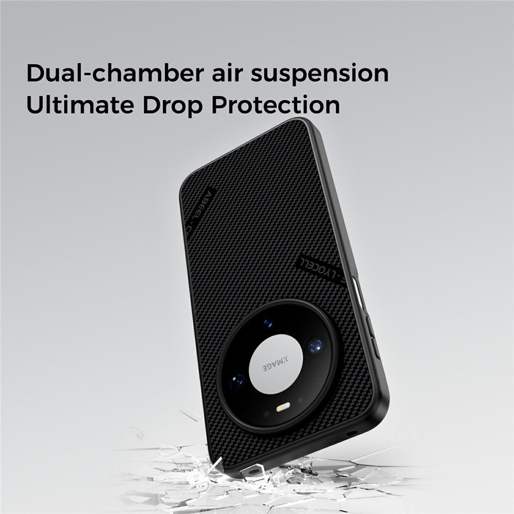 ABEEL CF-Lyocell Series For Huawei Mate 80 Pro Magnetic Case Microfiber + PC + E-TPU Phone Cover