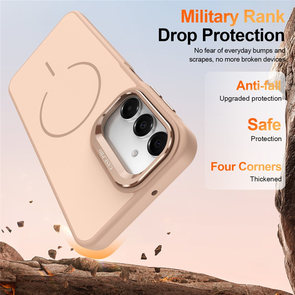 mobilskal för Samsung Galaxy A18 5G / A18 4G / A26 5G / A17 5G / A17 4G / A16 5G / A16 4G Skin-touch PC + TPU Magnetiskt skal med linsram, stativ