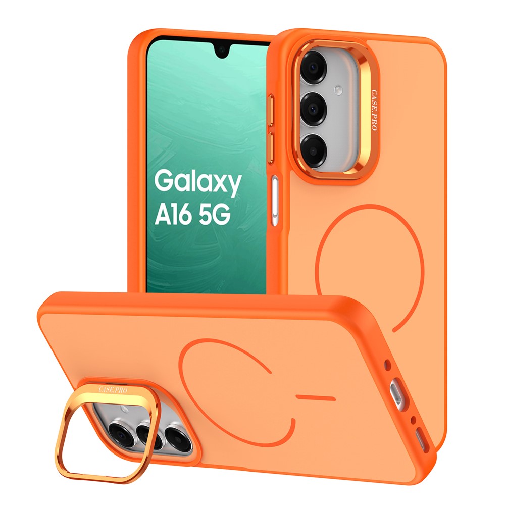 mobilskal för Samsung Galaxy A18 5G / A18 4G / A26 5G / A17 5G / A17 4G / A16 5G / A16 4G Skin-touch PC + TPU Magnetiskt skal med linsram, stativ