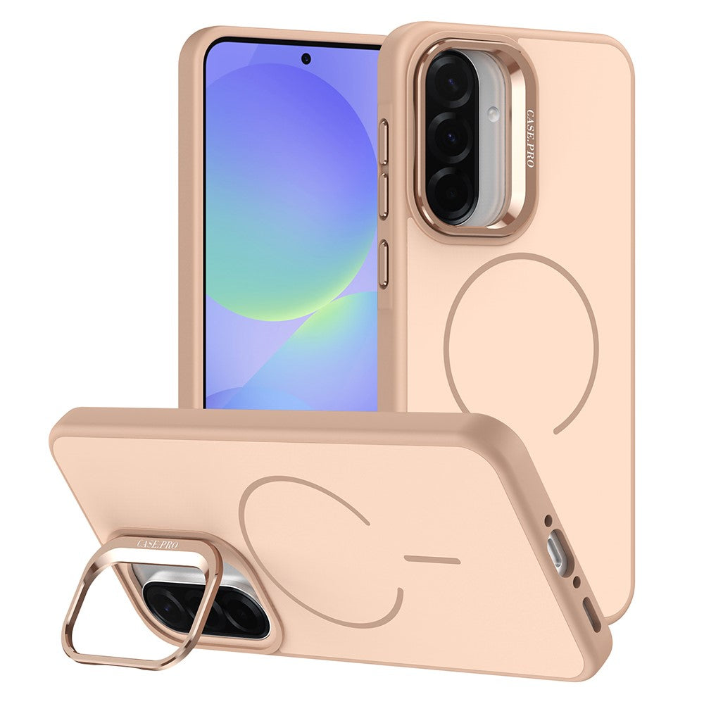 For Samsung Galaxy A56 5G  /  A36 5G Case Skin-touch PC + TPU Magnetic Phone Cover with Lens Frame Kickstand