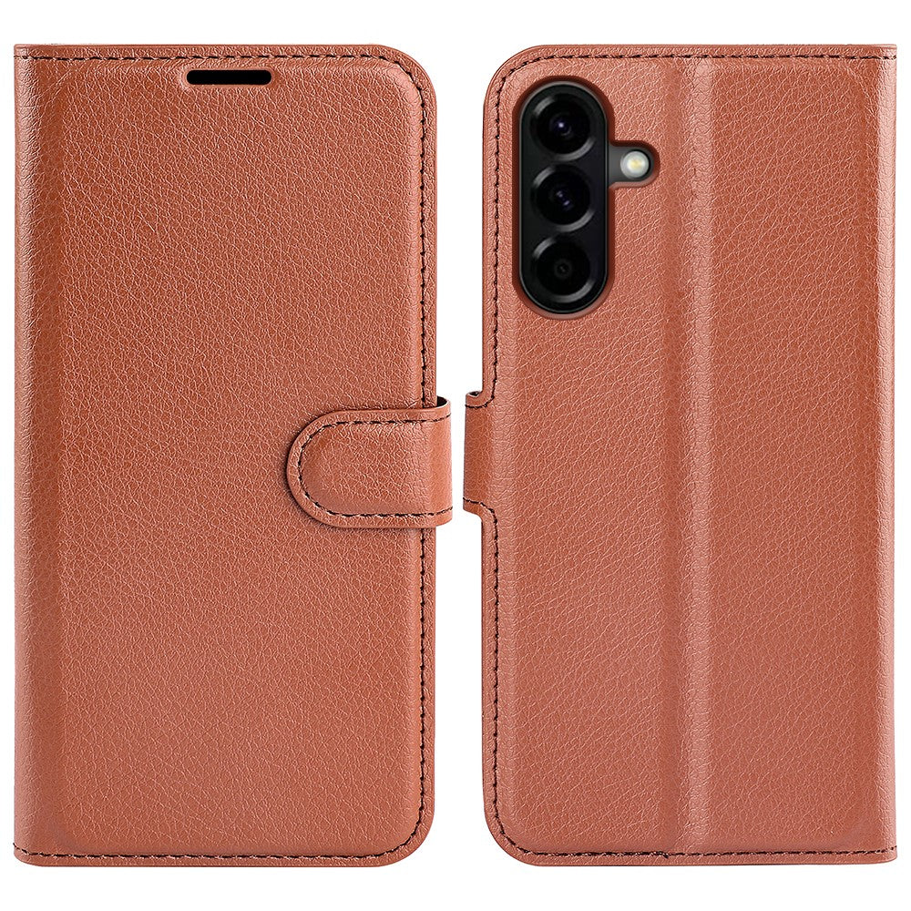 Samsung Galaxy A57 5G Plånboksfodral Litchitextur Stötsäkert Läderfodral