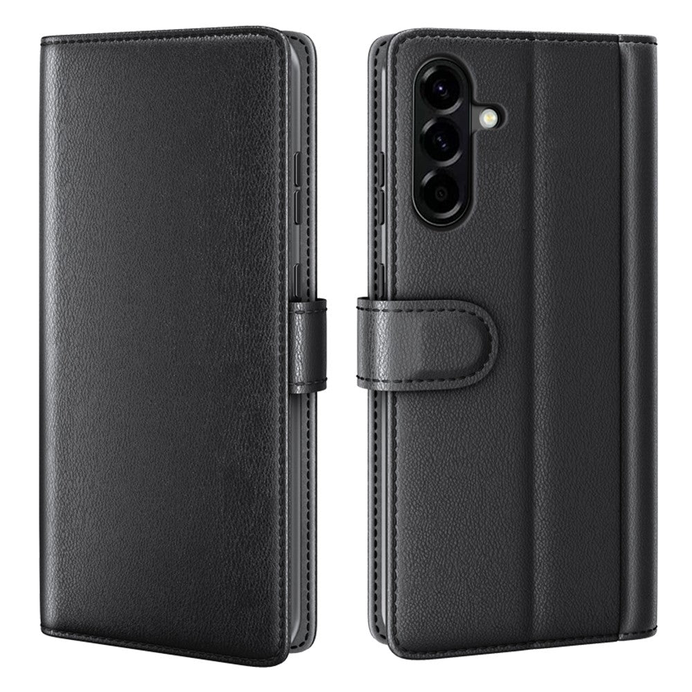 Til Samsung Galaxy A57 5G Etui Ægte Splitlæder Telefoncover med Pungstativ