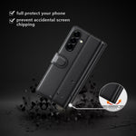 Til Samsung Galaxy A57 5G Etui Ægte Splitlæder Telefoncover med Pungstativ