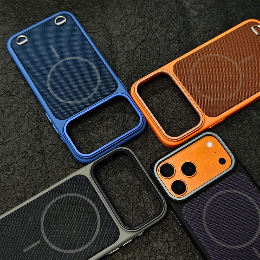 Til iPhone 18 Pro Max / 17 Pro Max cover kompatibelt med MagSafe Skin Touch syntetisk læder + PC telefonbagside med kortplads
