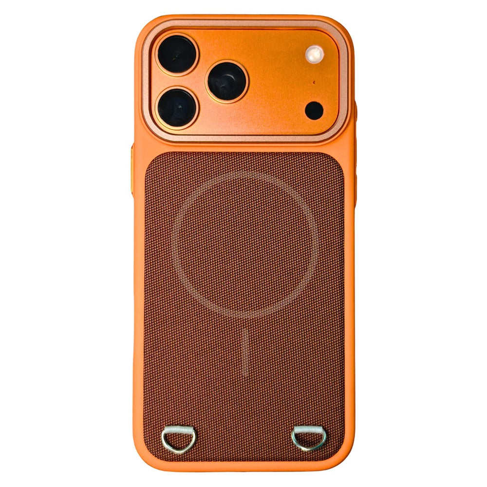 Til iPhone 18 Pro Max / 17 Pro Max cover kompatibelt med MagSafe Skin Touch syntetisk læder + PC telefonbagside med kortplads
