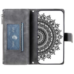 Multiple Card Slots Phone Case for Xiaomi Redmi Note 10 5G/Note 10T 5G/Poco M3 Pro 5G/Poco M3 Pro 4G Mandala Flower Imprinted PU Leather Zipper Pocket Wallet Cover