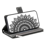 Multiple Card Slots Phone Case for Xiaomi Redmi Note 10 5G/Note 10T 5G/Poco M3 Pro 5G/Poco M3 Pro 4G Mandala Flower Imprinted PU Leather Zipper Pocket Wallet Cover