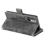 Multiple Card Slots Phone Case for Xiaomi Redmi Note 10 5G/Note 10T 5G/Poco M3 Pro 5G/Poco M3 Pro 4G Mandala Flower Imprinted PU Leather Zipper Pocket Wallet Cover