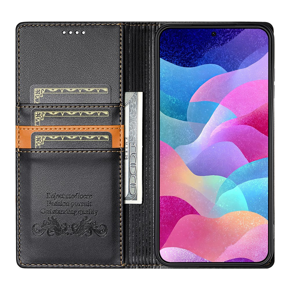 N.BEKUS P3 Til Samsung Galaxy A57 5G Cover RFID Blokerende Pung Stand PU Læder Flip Telefoncover