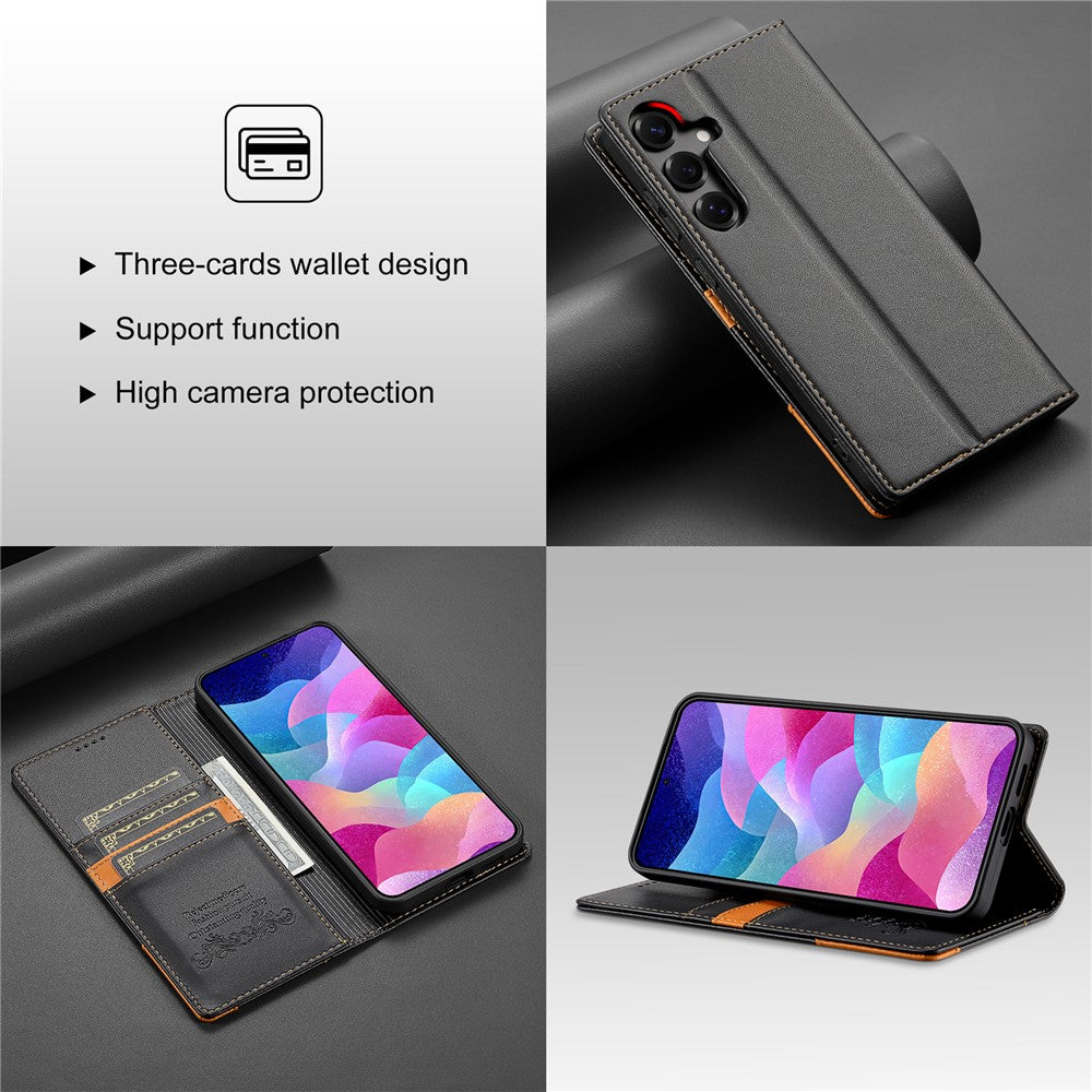 N.BEKUS P3 Til Samsung Galaxy A57 5G Cover RFID Blokerende Pung Stand PU Læder Flip Telefoncover