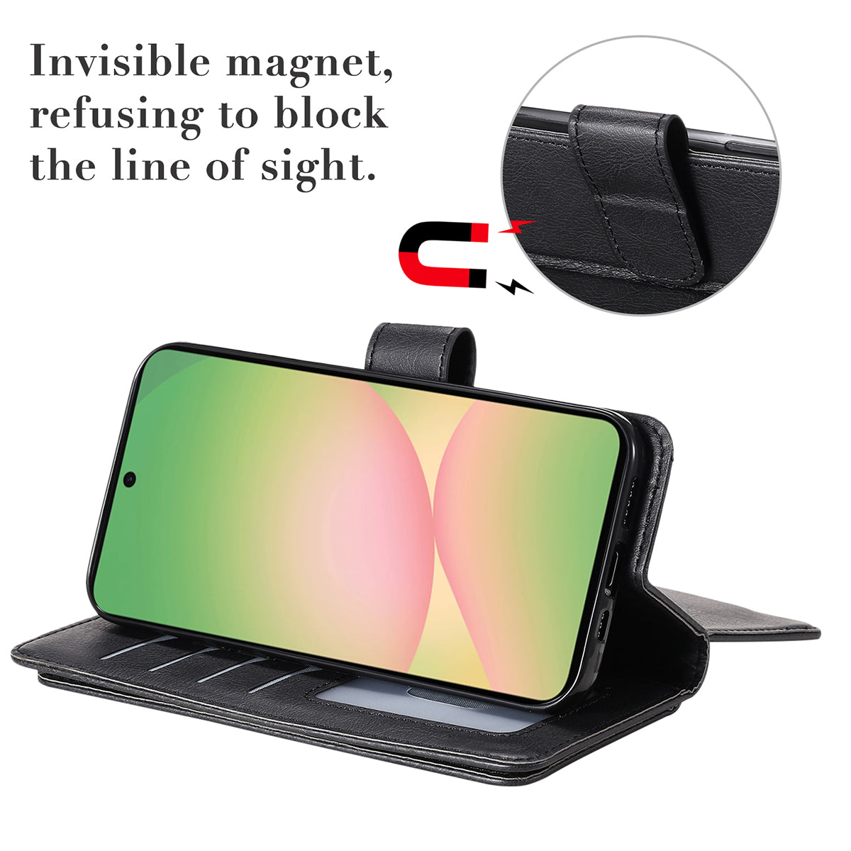 Til Samsung Galaxy A57 5G lædercover med 10 kortholdere og støttefod