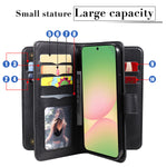 Til Samsung Galaxy A57 5G lædercover med 10 kortholdere og støttefod