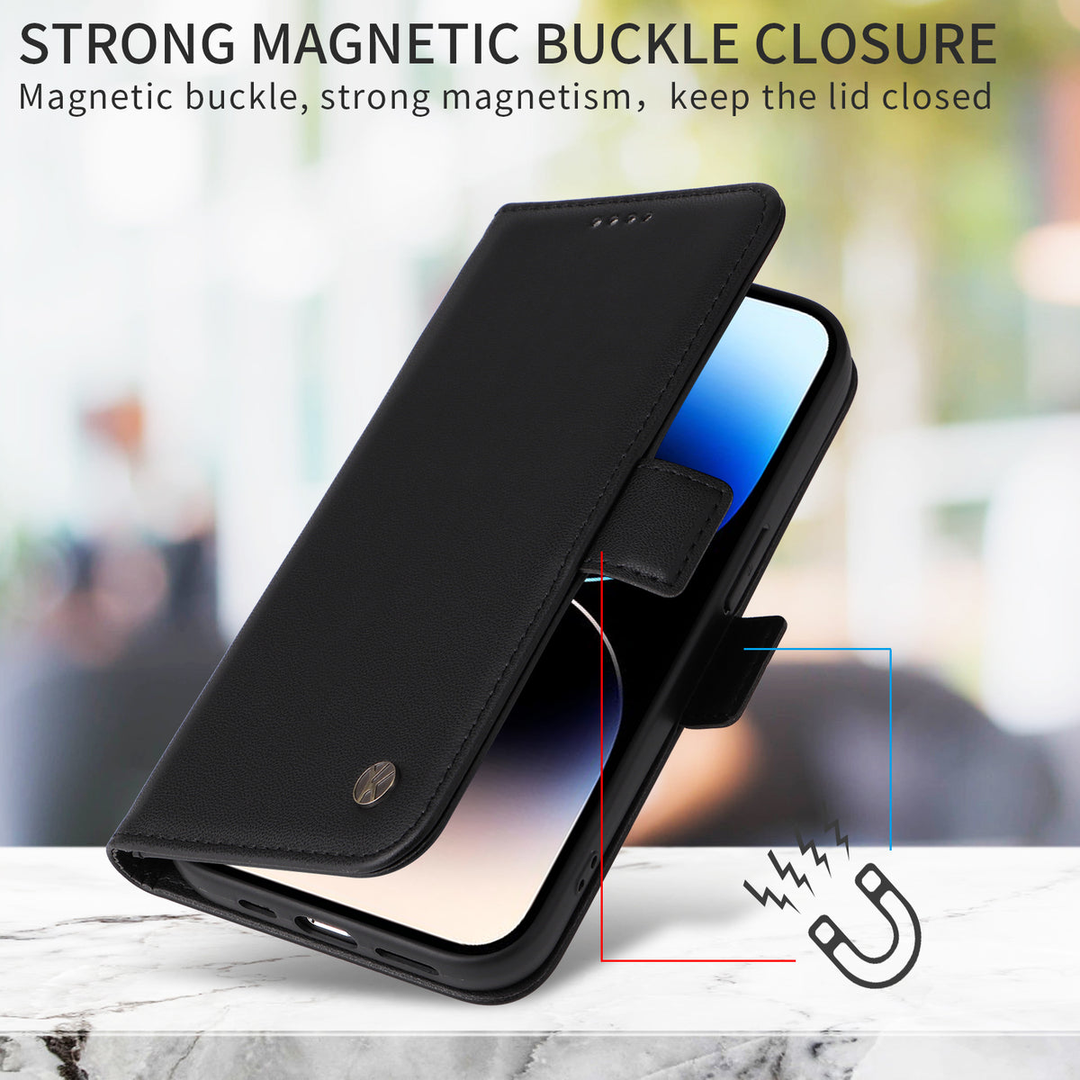 YIKATU Til Samsung Galaxy A37 5G Pung Telefoncover YK-003 Læder Stativcover