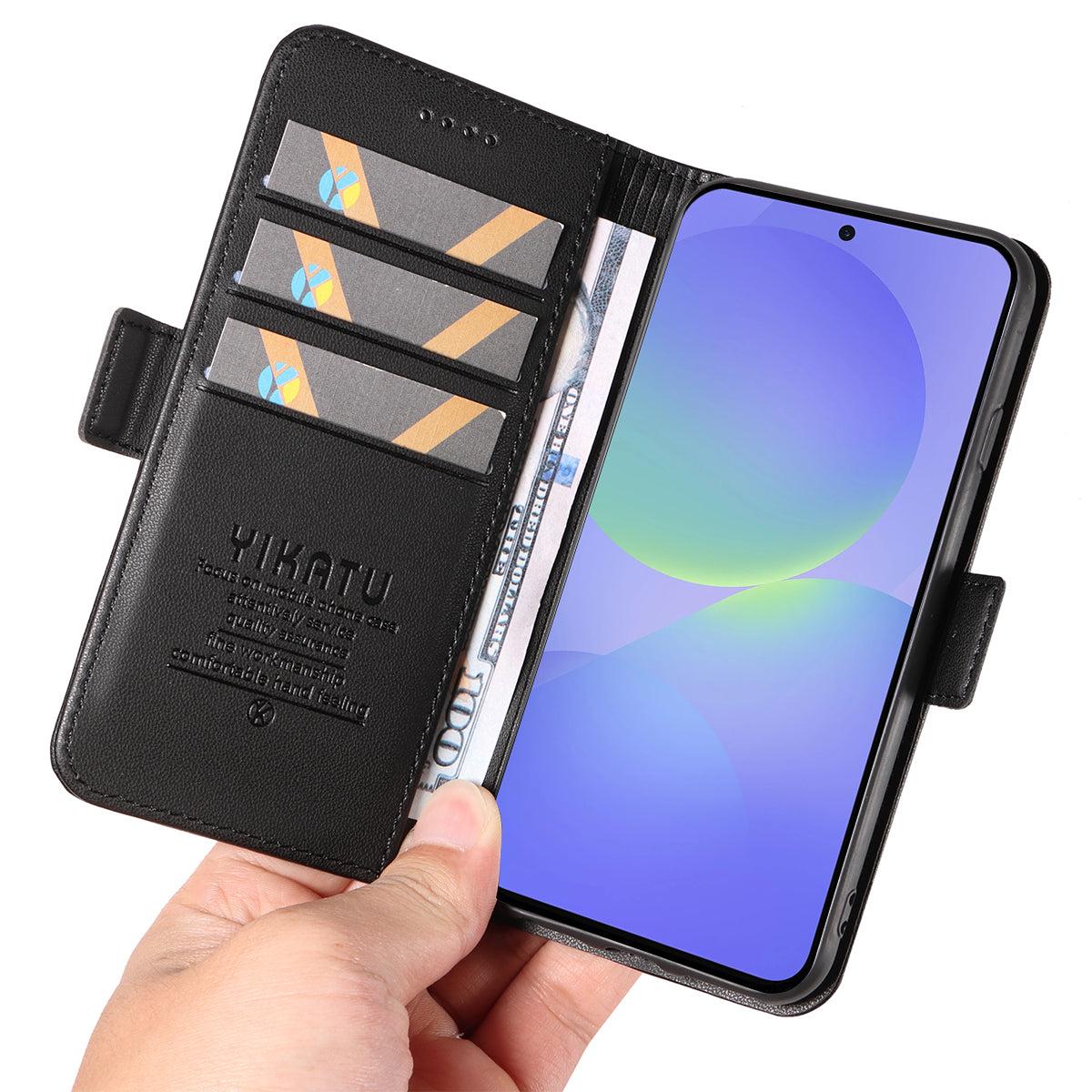 YIKATU Til Samsung Galaxy A37 5G Pung Telefoncover YK-003 Læder Stativcover