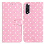For OnePlus Nord 5 5G Leather Case Polka Dot Pattern Wallet Stand Folio Phone Cover
