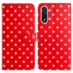 For OnePlus Nord 5 5G Leather Case Polka Dot Pattern Wallet Stand Folio Phone Cover