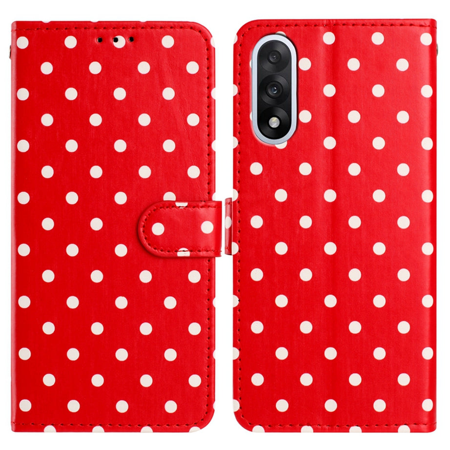 For OnePlus Nord 5 5G Leather Case Polka Dot Pattern Wallet Stand Folio Phone Cover