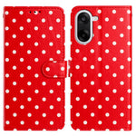 For OnePlus Nord CE5 5G Leather Case Polka Dot Pattern Wallet Stand Folio Phone Cover