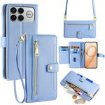 For Xiaomi Poco F8 Ultra / Redmi K90 Pro Max 5G Leather Case Zipper Pocket Wallet Phone Cover with 2 Straps