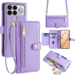 For Xiaomi Poco F8 Ultra / Redmi K90 Pro Max 5G Leather Case Zipper Pocket Wallet Phone Cover with 2 Straps