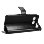 For Honor 500 5G PU Leather Case with Strap Crazy Horse Texture Phone Wallet Cover